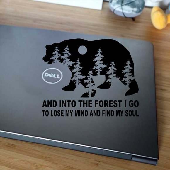 Off Into The Forest I Go, 7" wide inch Decal Sticker, Cars, Trucks, Windows - Picture 3 of 3